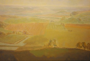 Quatre arbres, 1984. Pastel, 87x149 cm